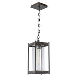 Hubbardton Forge 2023 Coastal Dark Smoke Clear Glass (ZM) Cela Medium Outdoor Lantern