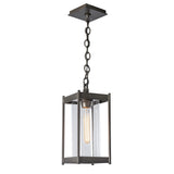 Hubbardton Forge 2023 Coastal Dark Smoke Clear Glass (ZM) Cela Medium Outdoor Lantern