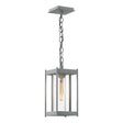 Hubbardton Forge 2023 Coastal Burnished Steel Clear Glass (ZM) Cela Medium Outdoor Lantern