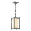 Hubbardton Forge 2023 Coastal Burnished Steel Opal Glass (GG) Cela Medium Outdoor Lantern