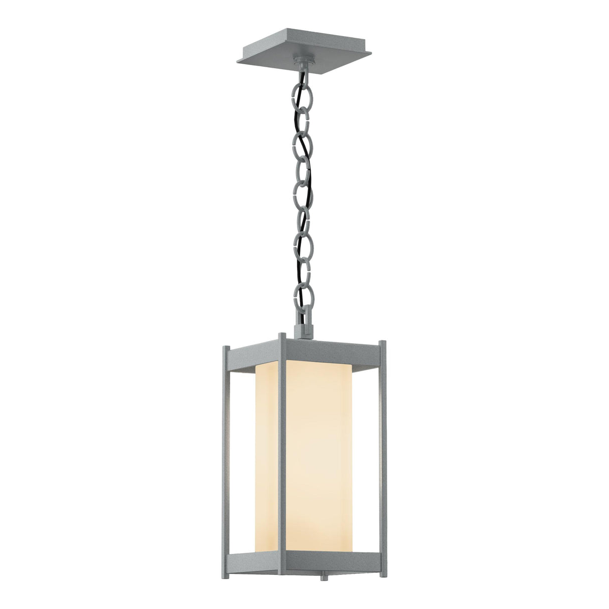 Hubbardton Forge 2023 Coastal Burnished Steel Opal Glass (GG) Cela Medium Outdoor Lantern