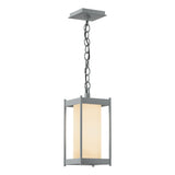Hubbardton Forge 2023 Coastal Burnished Steel Opal Glass (GG) Cela Medium Outdoor Lantern