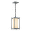 Hubbardton Forge 2023 Coastal Burnished Steel Opal Glass (GG) Cela Medium Outdoor Lantern