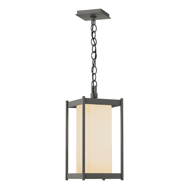 Hubbardton Forge 2023 Coastal Natural Iron Opal Glass (GG) Cela Large Outdoor Lantern