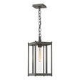 Hubbardton Forge 2023 Coastal Natural Iron Clear Glass (ZM) Cela Large Outdoor Lantern