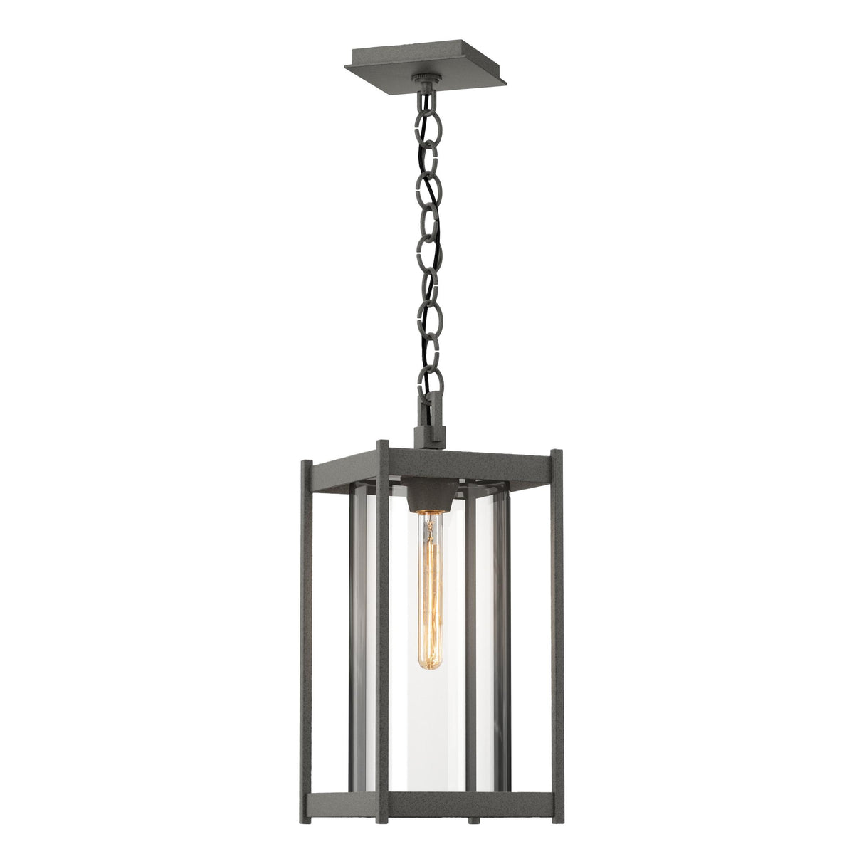 Hubbardton Forge 2023 Coastal Natural Iron Clear Glass (ZM) Cela Large Outdoor Lantern