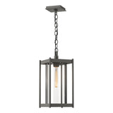 Hubbardton Forge 2023 Coastal Natural Iron Clear Glass (ZM) Cela Large Outdoor Lantern