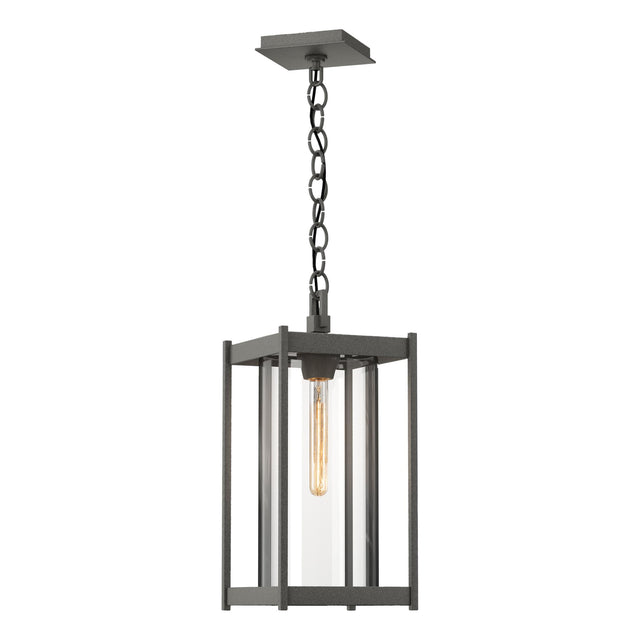 Hubbardton Forge 2023 Coastal Natural Iron Clear Glass (ZM) Cela Large Outdoor Lantern