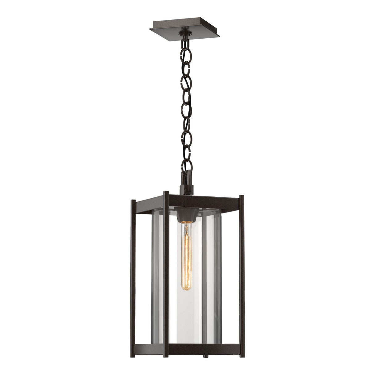 Hubbardton Forge 2023 Coastal Bronze Clear Glass (ZM) Cela Large Outdoor Lantern