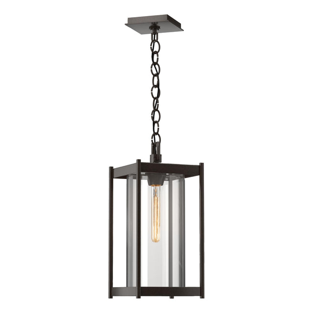 Hubbardton Forge 2023 Coastal Bronze Clear Glass (ZM) Cela Large Outdoor Lantern