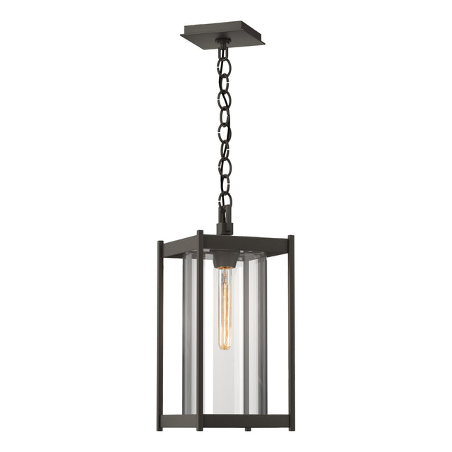 Hubbardton Forge 2023 Coastal Dark Smoke Clear Glass (ZM) Cela Large Outdoor Lantern