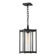 Hubbardton Forge 2023 Coastal Black Clear Glass (ZM) Cela Large Outdoor Lantern