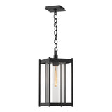 Hubbardton Forge 2023 Coastal Black Clear Glass (ZM) Cela Large Outdoor Lantern