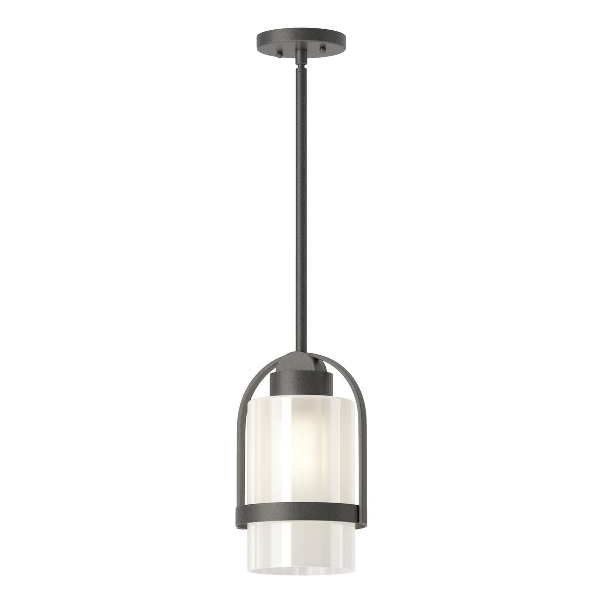 Hubbardton Forge 2023 Coastal Natural Iron Frosted Glass (FD) Multi Alcove Outdoor Pendant
