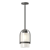 Hubbardton Forge 2023 Coastal Natural Iron Frosted Glass (FD) Multi Alcove Outdoor Pendant