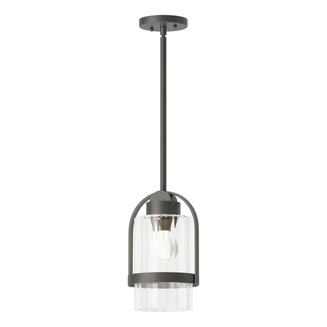 Hubbardton Forge 2023 Coastal Natural Iron Clear Glass (ZM) Multi Alcove Outdoor Pendant
