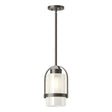 Hubbardton Forge 2023 Coastal Dark Smoke Frosted Glass (FD) Multi Alcove Outdoor Pendant