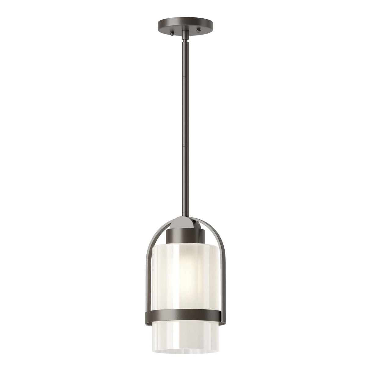 Hubbardton Forge 2023 Coastal Dark Smoke Frosted Glass (FD) Multi Alcove Outdoor Pendant