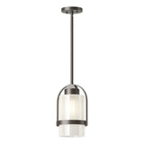 Hubbardton Forge 2023 Coastal Dark Smoke Frosted Glass (FD) Multi Alcove Outdoor Pendant