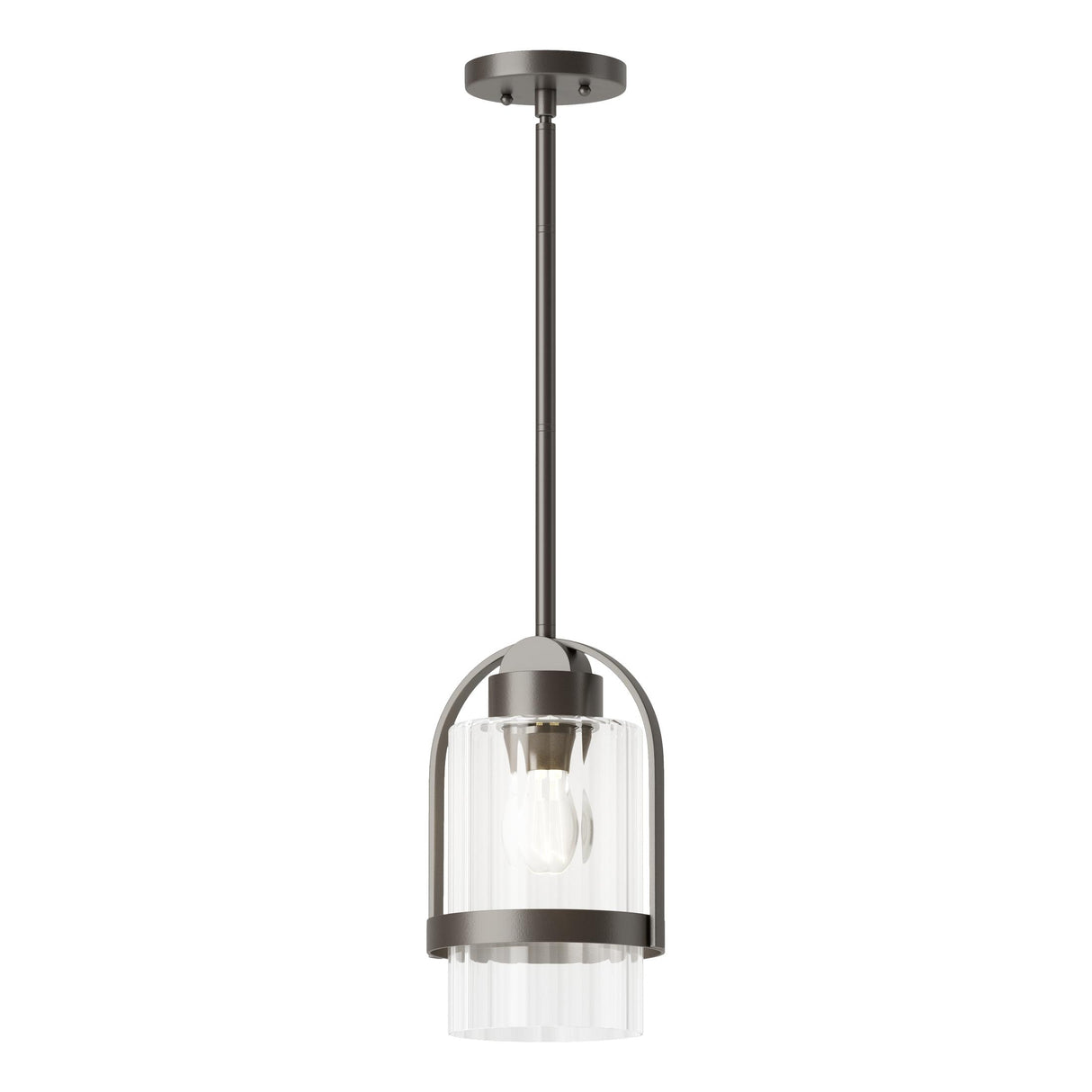 Hubbardton Forge 2023 Coastal Dark Smoke Clear Glass (ZM) Multi Alcove Outdoor Pendant
