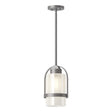 Hubbardton Forge 2023 Coastal Burnished Steel Frosted Glass (FD) Multi Alcove Outdoor Pendant