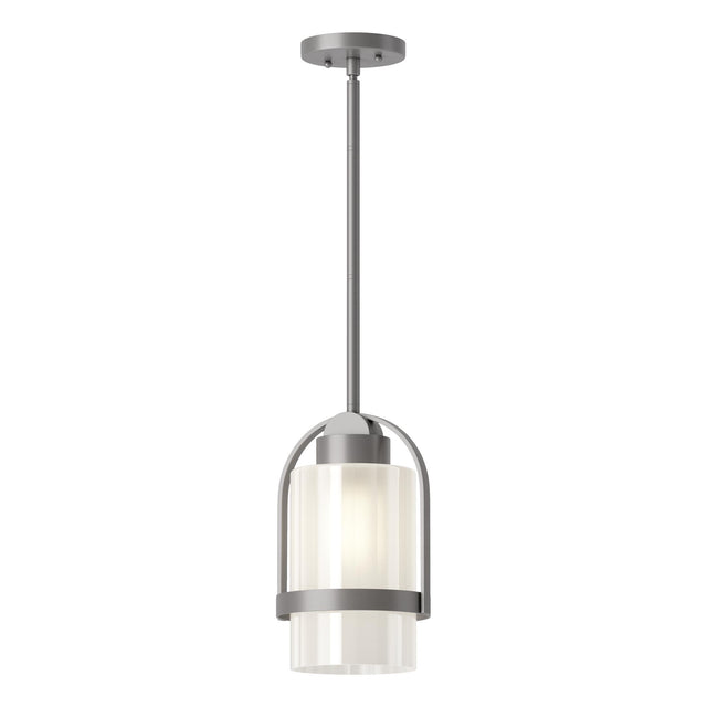 Hubbardton Forge 2023 Coastal Burnished Steel Frosted Glass (FD) Multi Alcove Outdoor Pendant