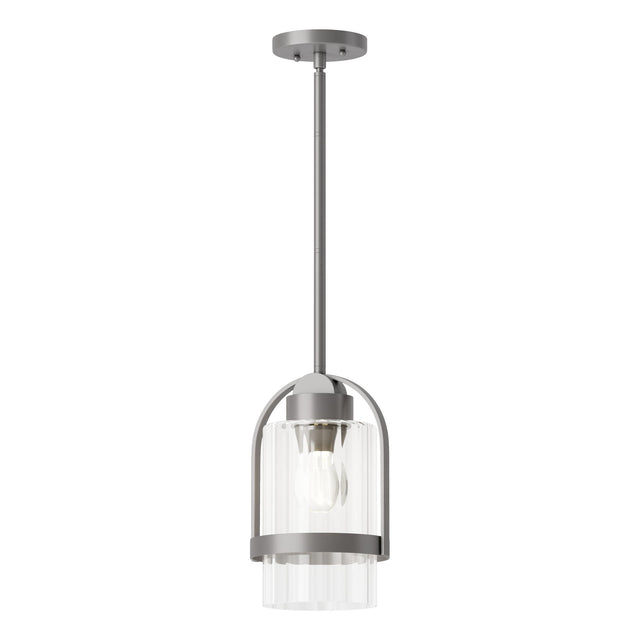 Hubbardton Forge 2023 Coastal Burnished Steel Clear Glass (ZM) Multi Alcove Outdoor Pendant