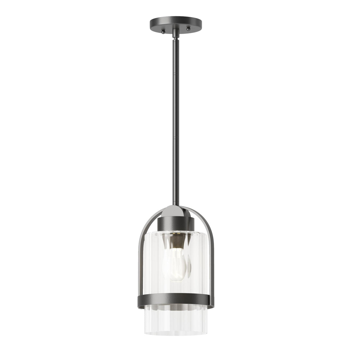 Hubbardton Forge 2023 Coastal Black Clear Glass (ZM) Multi Alcove Outdoor Pendant