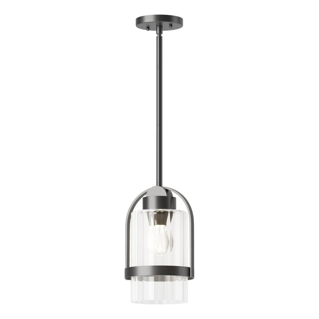 Hubbardton Forge 2023 Coastal Black Clear Glass (ZM) Multi Alcove Outdoor Pendant
