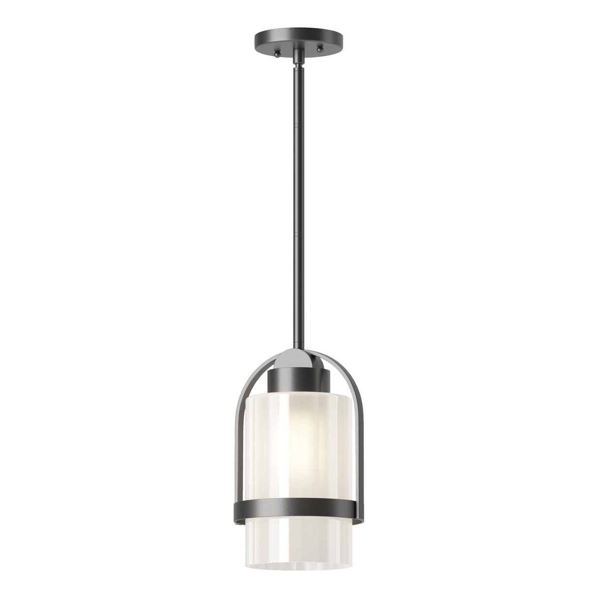 Hubbardton Forge 2023 Coastal Black Frosted Glass (FD) Multi Alcove Outdoor Pendant