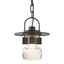 Hubbardton Forge 2014 Coastal Oil Rubbed Bronze Clear Glass (ZM) Mason Outdoor Ceiling Fixture