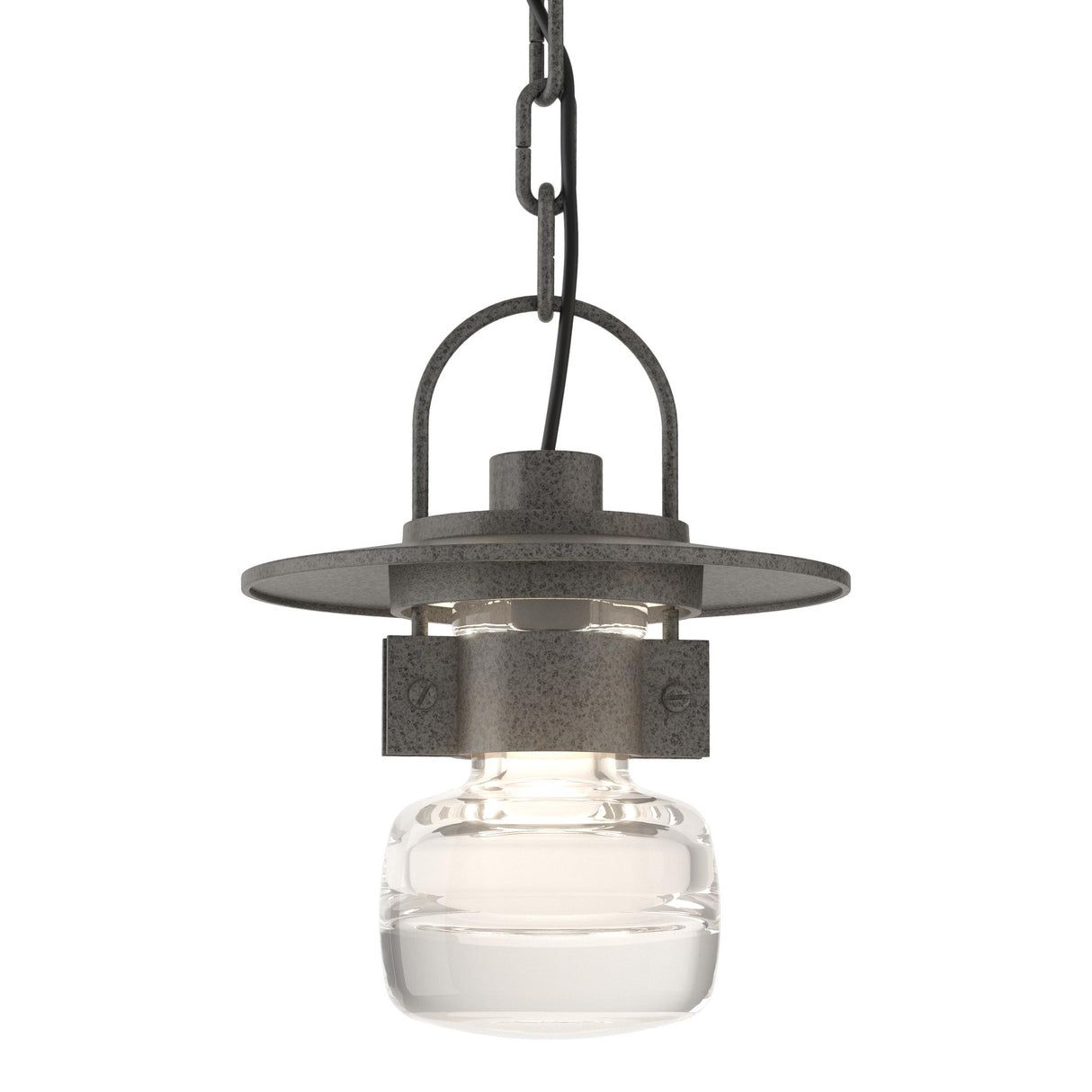 Hubbardton Forge 2014 Coastal Natural Iron Clear Glass (ZM) Mason Outdoor Ceiling Fixture