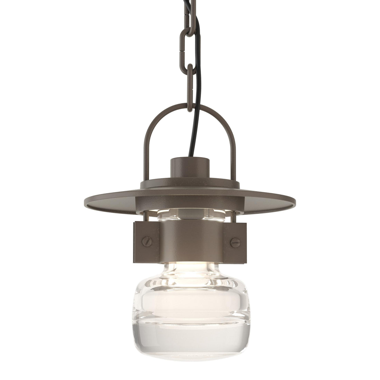 Hubbardton Forge 2014 Coastal Dark Smoke Clear Glass (ZM) Mason Outdoor Ceiling Fixture