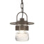 Hubbardton Forge 2014 Coastal Dark Smoke Clear Glass (ZM) Mason Outdoor Ceiling Fixture