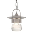 Hubbardton Forge 2014 Coastal Burnished Steel Clear Glass (ZM) Mason Outdoor Ceiling Fixture