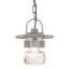 Hubbardton Forge 2014 Coastal Burnished Steel Clear Glass (ZM) Mason Outdoor Ceiling Fixture