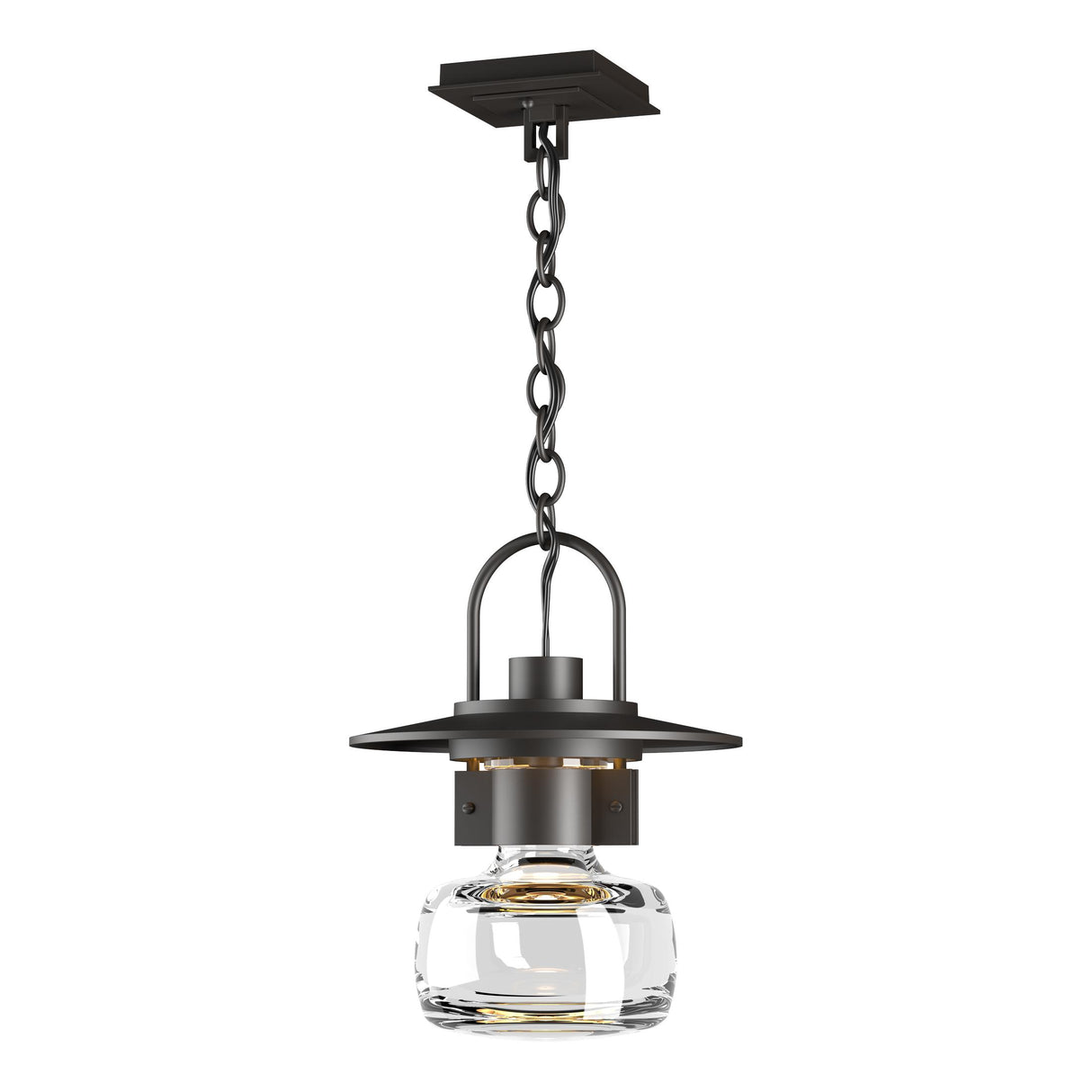 Hubbardton Forge 2016 Coastal Oil Rubbed Bronze Clear Glass (ZM) Mason Large Outdoor Ceiling Fixture