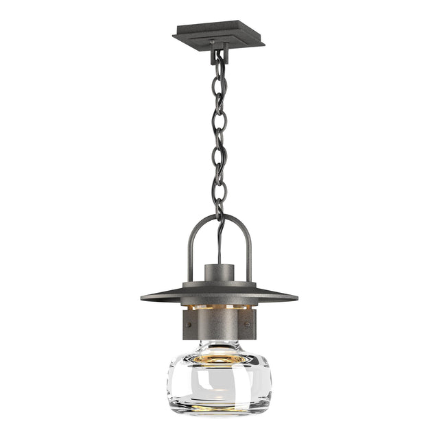 Hubbardton Forge 2016 Coastal Natural Iron Clear Glass (ZM) Mason Large Outdoor Ceiling Fixture