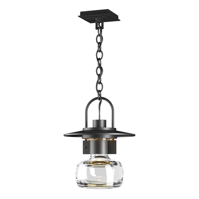 Hubbardton Forge 2016 Coastal Black Clear Glass (ZM) Mason Large Outdoor Ceiling Fixture
