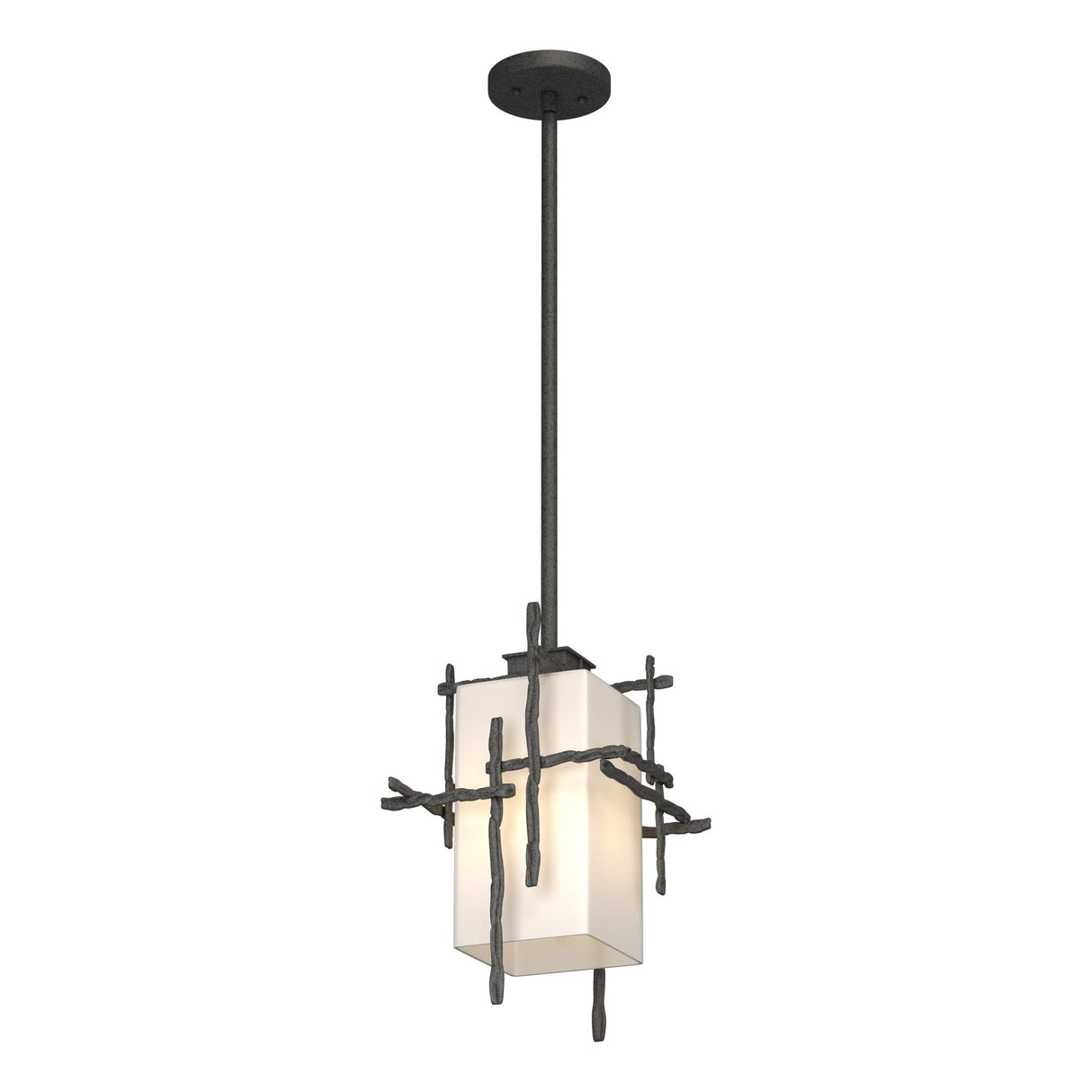 Hubbardton Forge 2023 Coastal Natural Iron Opal Glass (GG) Multi Tura Outdoor Pendant