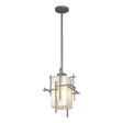 Hubbardton Forge 2023 Coastal Burnished Steel Opal Glass (GG) Multi Tura Outdoor Pendant