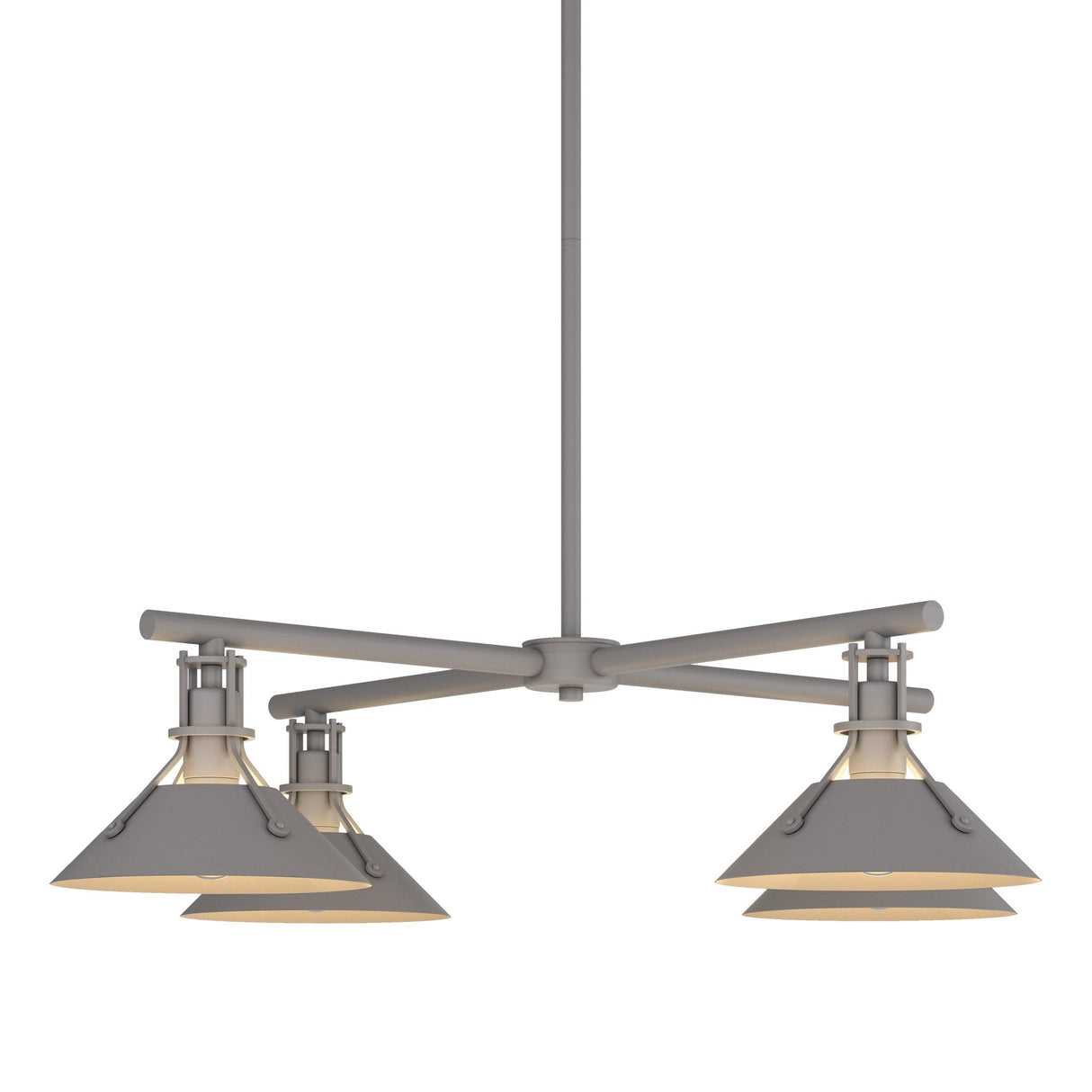 Hubbardton Forge 2021 Coastal Burnished Steel Multi Henry Outdoor 4-Light Pendant