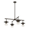 Hubbardton Forge 2021 Coastal Oil Rubbed Bronze Clear Glass (ZM) Multi Mason Outdoor 4-Light Pendant