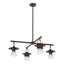 Hubbardton Forge 2021 Coastal Oil Rubbed Bronze Clear Glass (ZM) Multi Mason Outdoor 4-Light Pendant