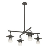 Hubbardton Forge 2021 Coastal Natural Iron Clear Glass (ZM) Multi Mason Outdoor 4-Light Pendant
