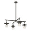 Hubbardton Forge 2021 Coastal Natural Iron Clear Glass (ZM) Multi Mason Outdoor 4-Light Pendant
