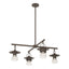 Hubbardton Forge 2021 Coastal Dark Smoke Clear Glass (ZM) Multi Mason Outdoor 4-Light Pendant