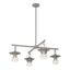 Hubbardton Forge 2021 Coastal Burnished Steel Clear Glass (ZM) Multi Mason Outdoor 4-Light Pendant