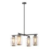 Hubbardton Forge 2021 Coastal Natural Iron Coastal Gold Clear Glass (ZM) Multi Polaris Outdoor 4-Light Pendant