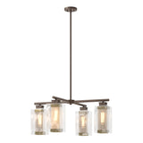 Hubbardton Forge 2021 Coastal Bronze Coastal Gold Clear Glass (ZM) Multi Polaris Outdoor 4-Light Pendant